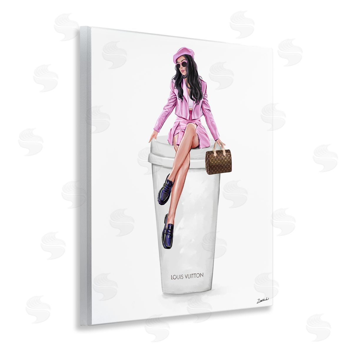 Ziwei Li Sassy Chic Fashionista Wooden Wall Plaque Art Print