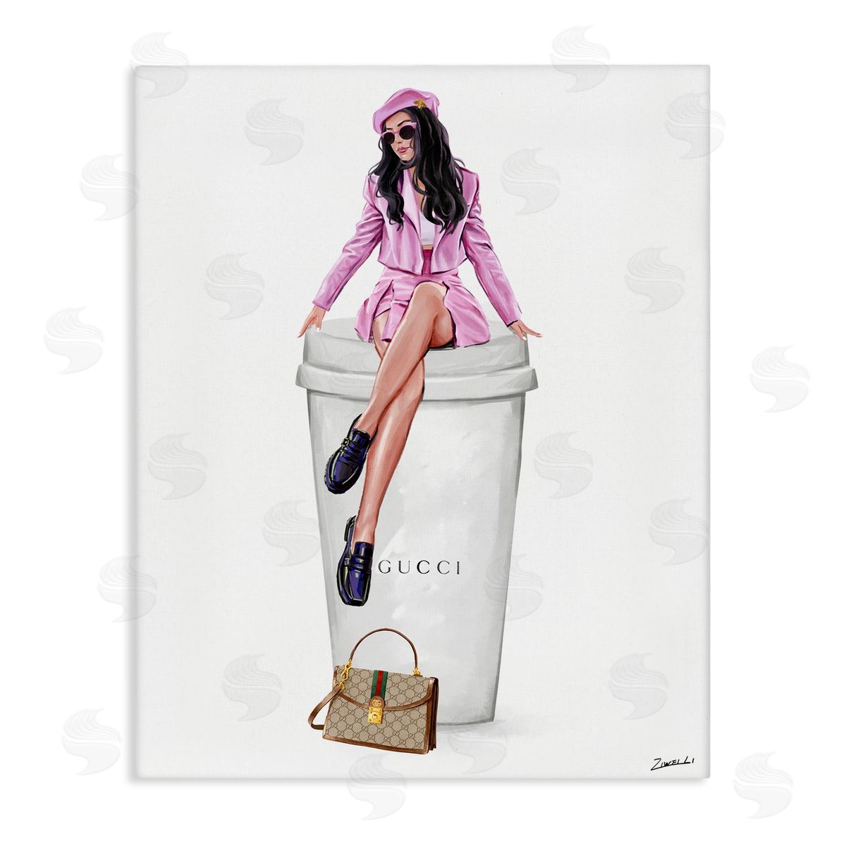Ziwei Li Brunch Coffee Fashionista Canvas Wall Art Print