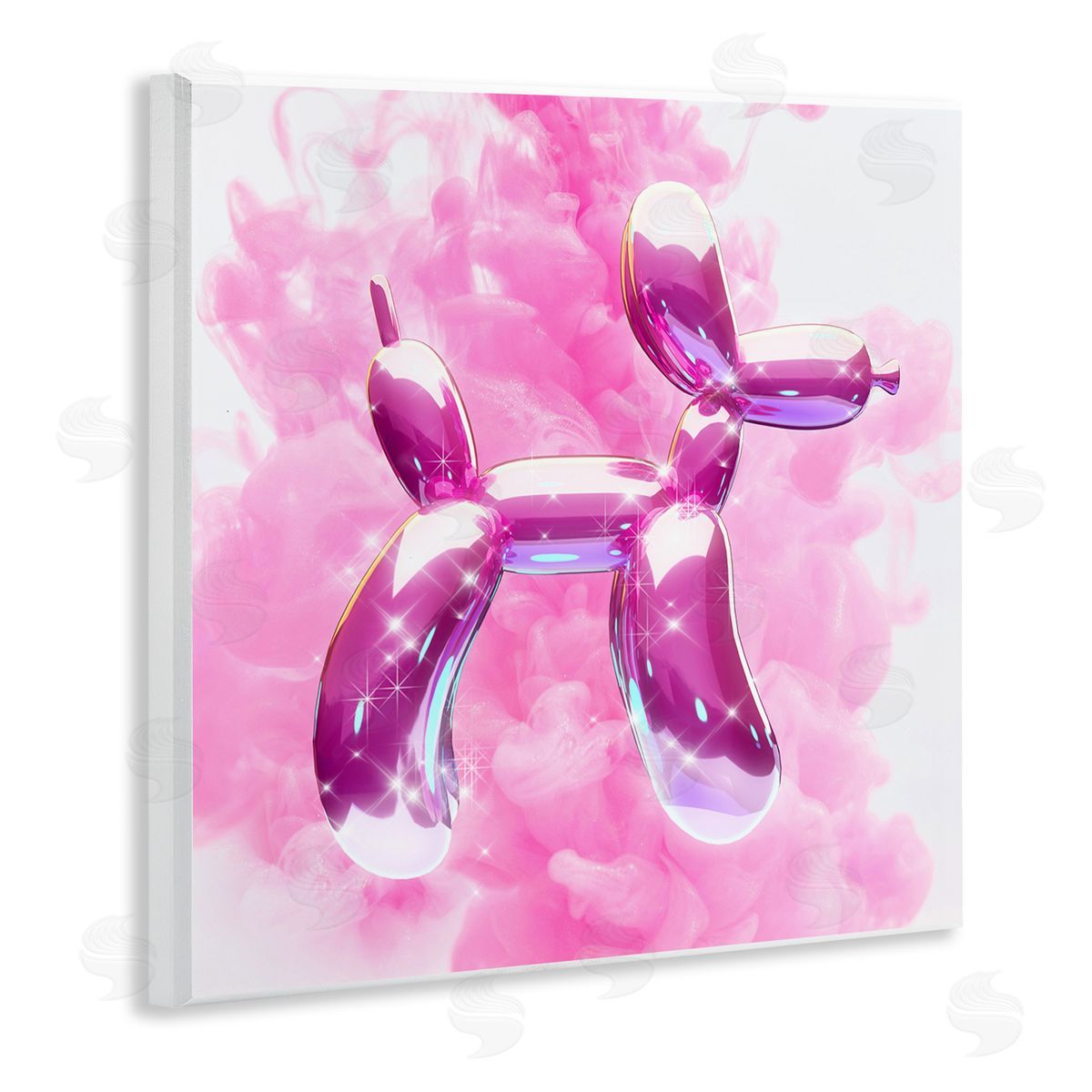 Ziwei Li Sparkle Balloon Dog Wooden Wall Plaque Art Print