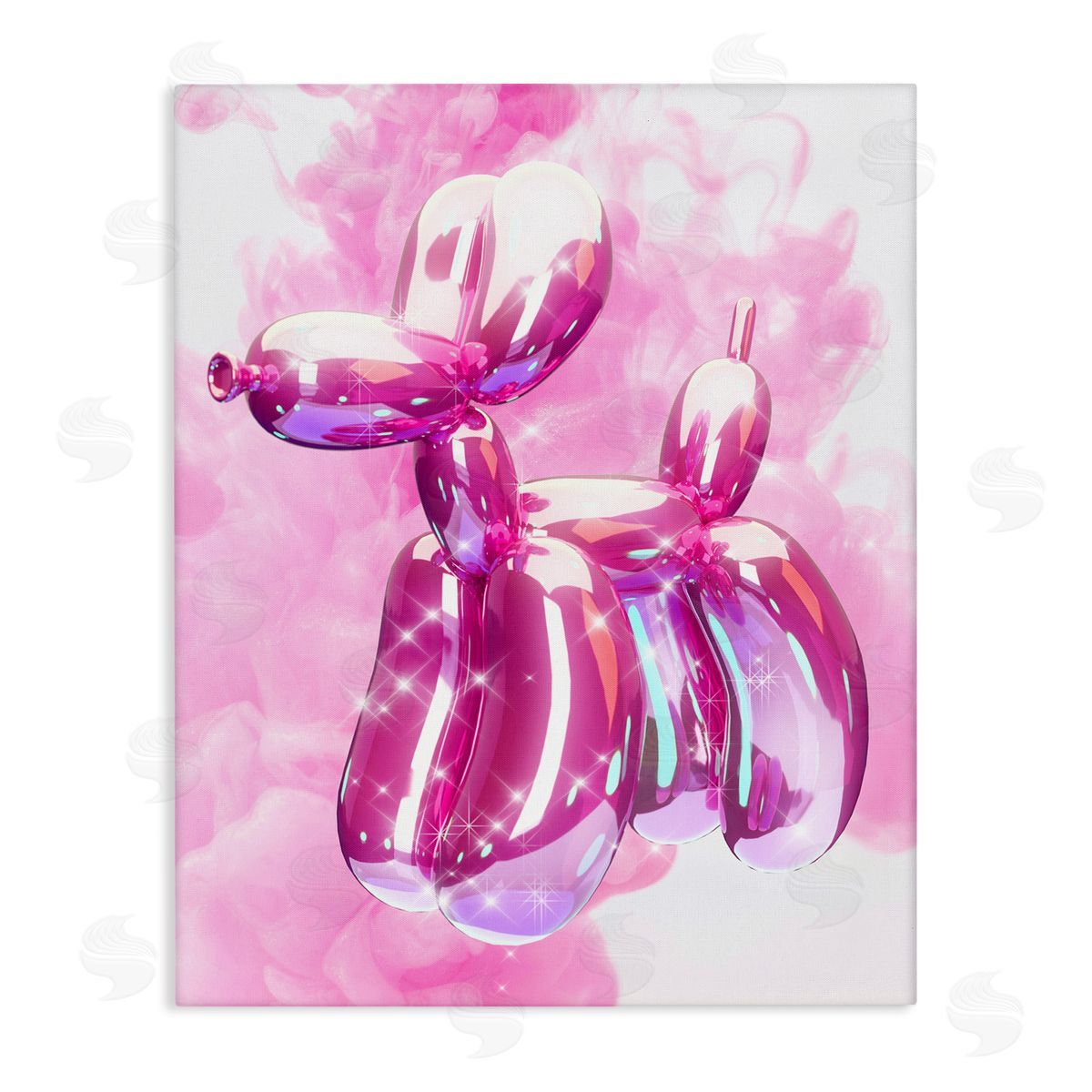 Ziwei Li Balloon Dog with Sparkle Canvas Wall Art Print