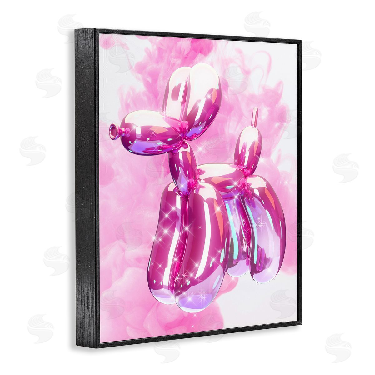 Ziwei Li Balloon Dog with Sparkle Black Framed Giclee Wall Art Print