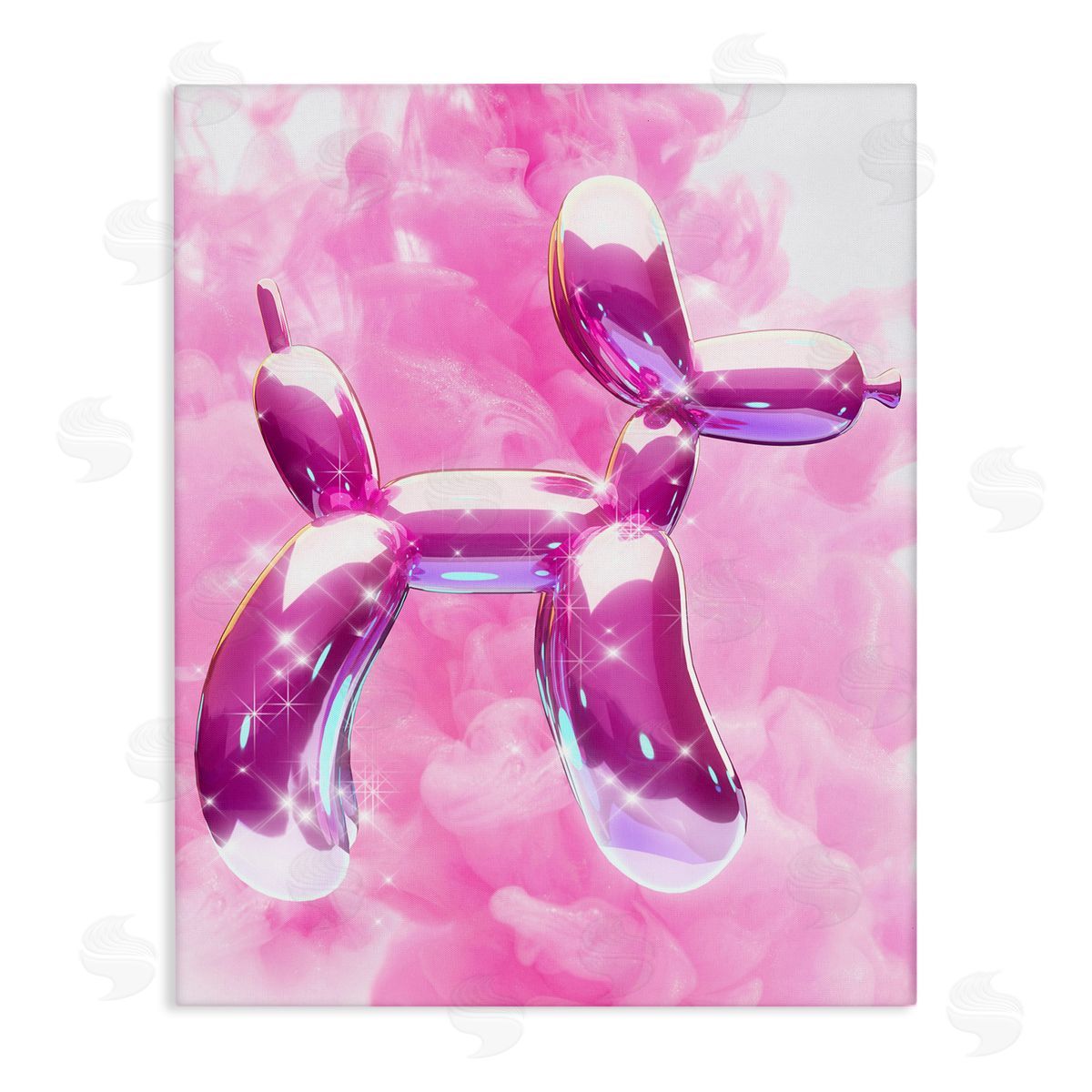 Ziwei Li Glitzy Balloon Dog Canvas Wall Art Print