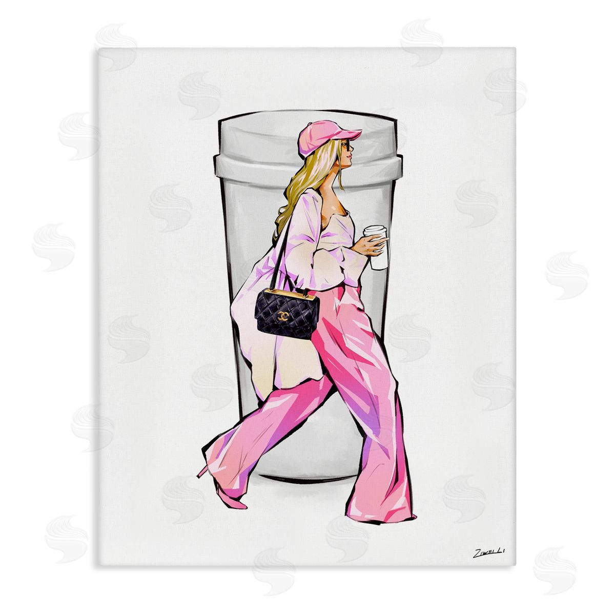 Ziwei Li Morning Coffee Fashionista Canvas Wall Art Print