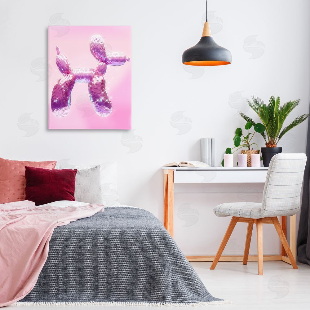 Ziwei Li Fun Disco Balloon Animal Canvas Wall Art Print in Room