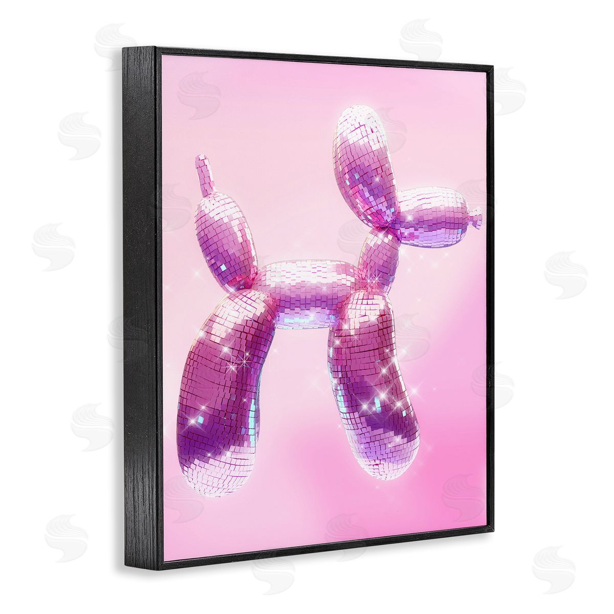 Ziwei Li Fun Disco Balloon Animal Black Framed Giclee Wall Art Print