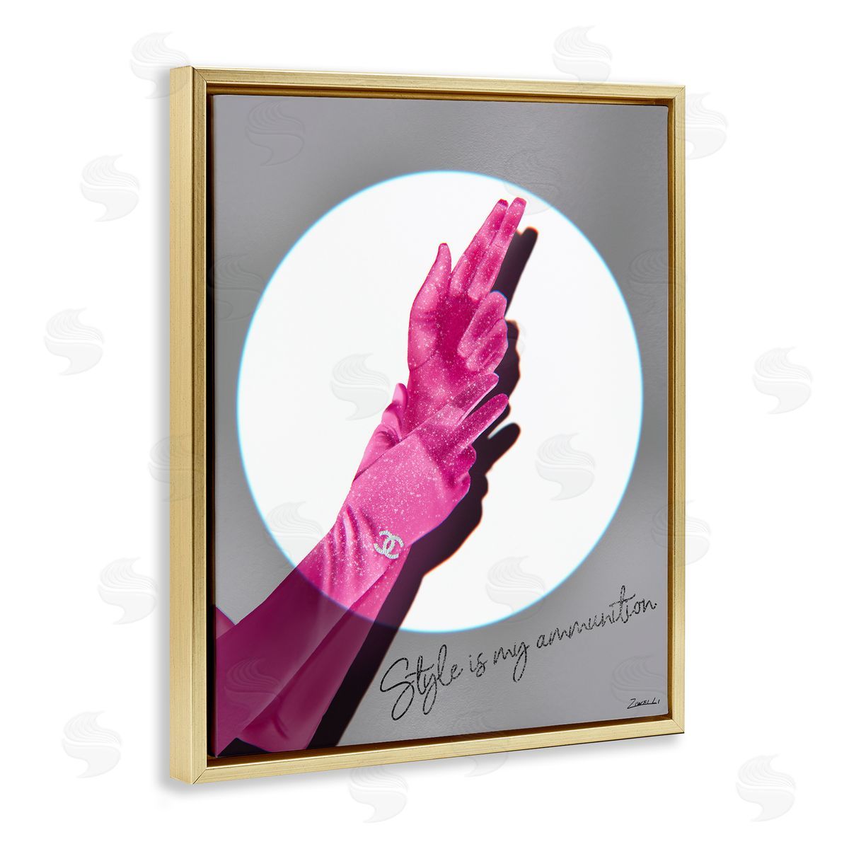 Ziwei Li Style Is Ammunition Gold Floating Frame Canvas Wall Art Print