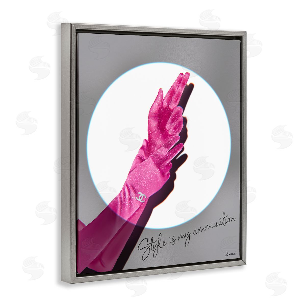 Ziwei Li Style Is Ammunition Gray Floating Frame Canvas Wall Art Print