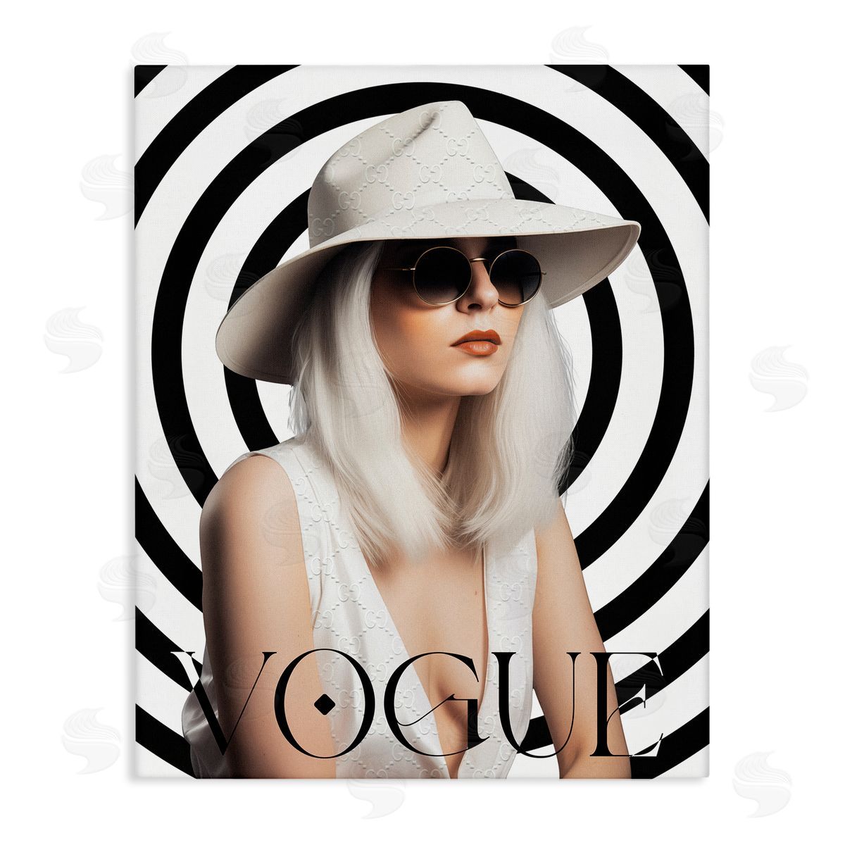 Ziwei Li Mod Girl Portrait Canvas Wall Art Print
