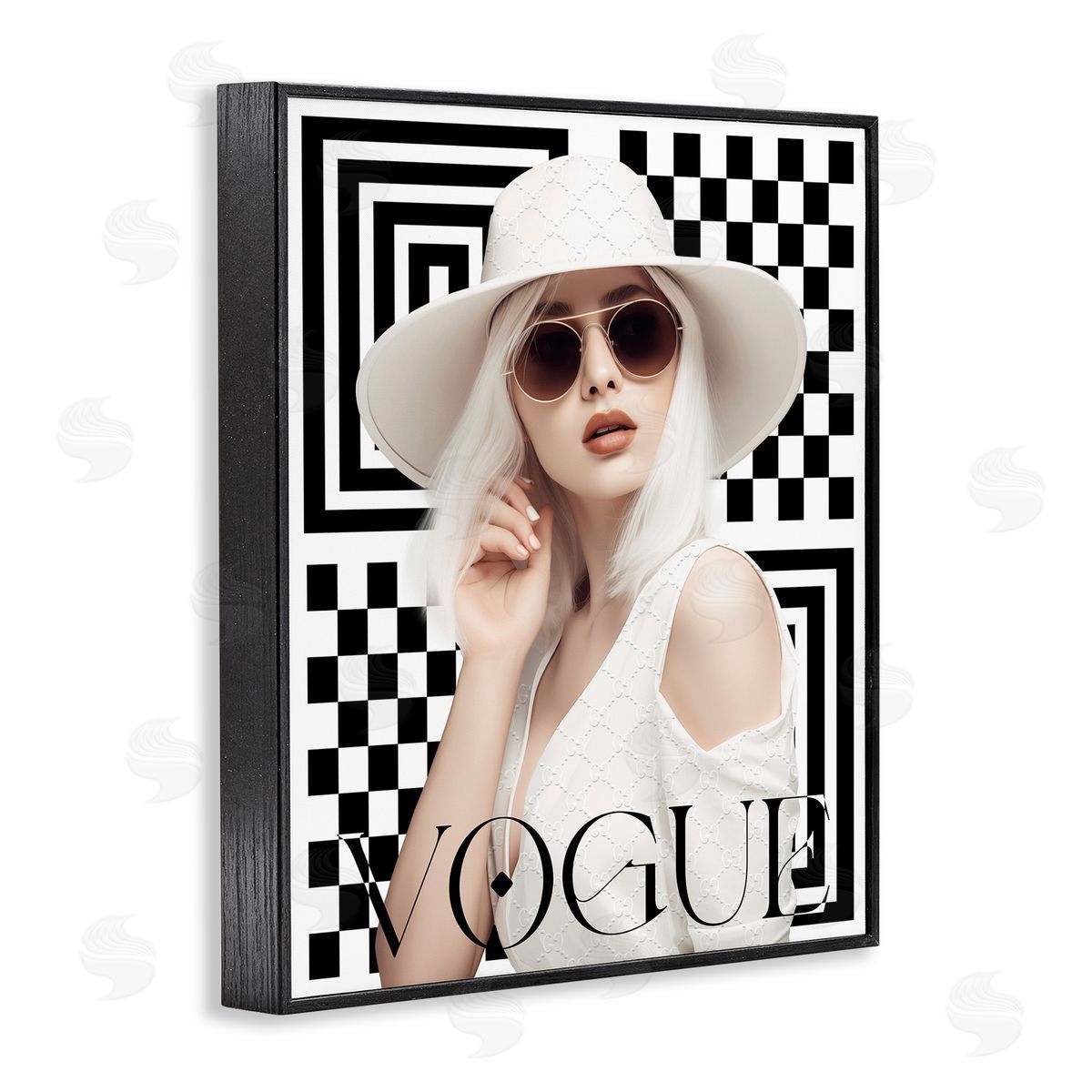 Ziwei Li Mod Elegance Woman Black Framed Giclee Wall Art Print