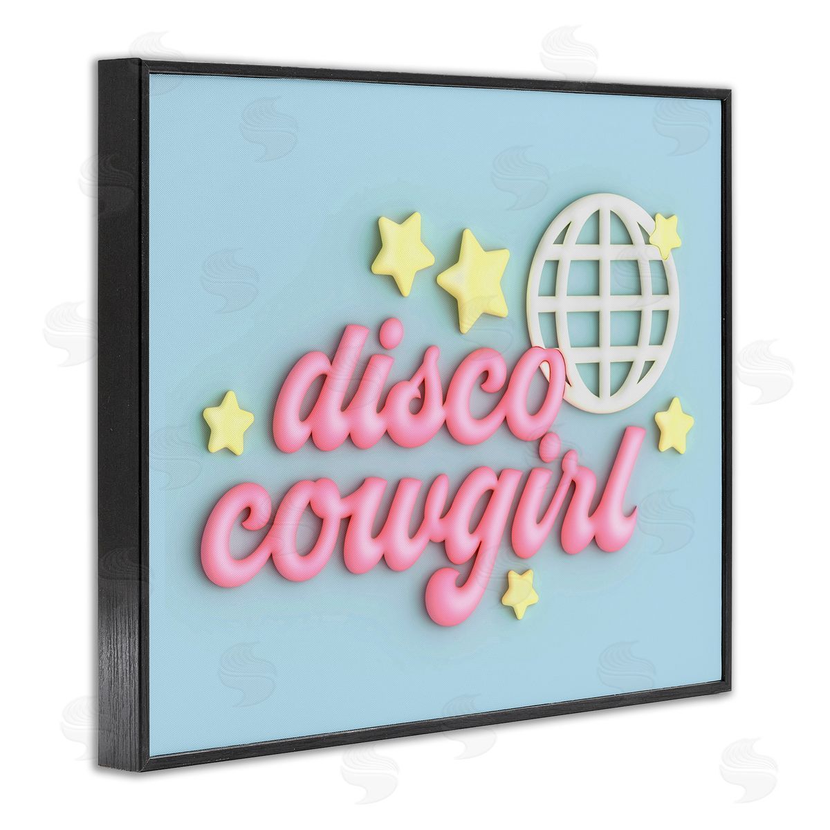 Ziwei Li Retro Disco Cowgirl Black Framed Giclee Wall Art Print