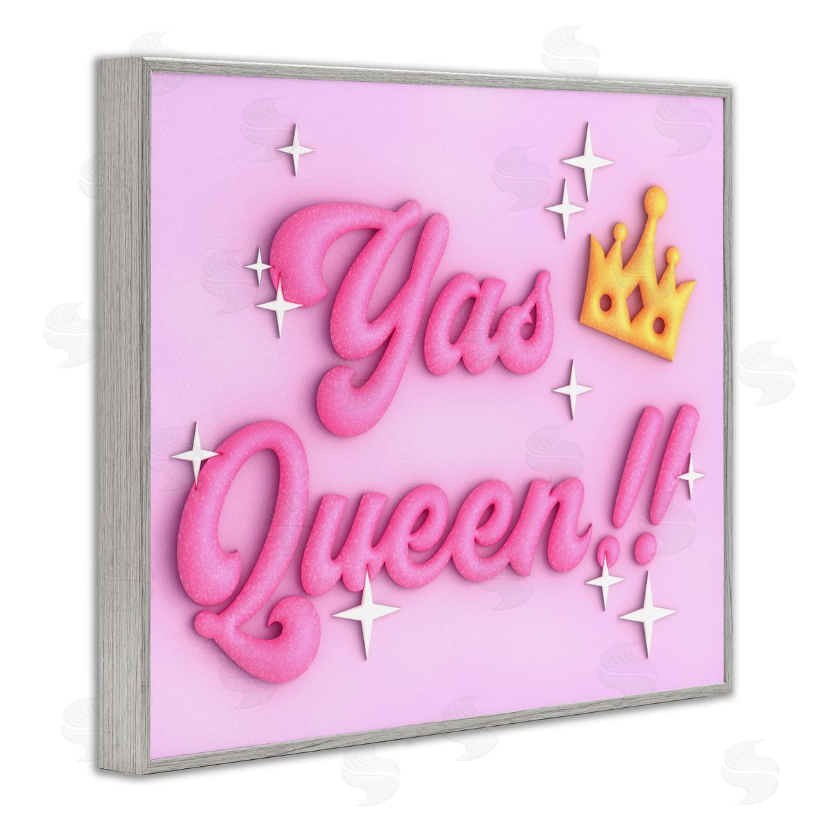 Ziwei Li Retro Yas Queen Gray Framed Giclee Wall Art Print