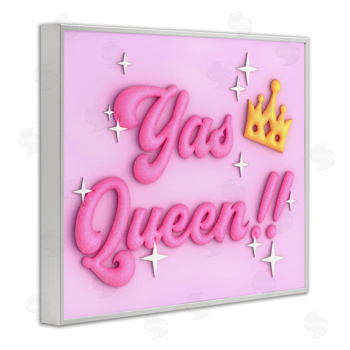 Ziwei Li Retro Yas Queen White Framed Giclee Wall Art Print