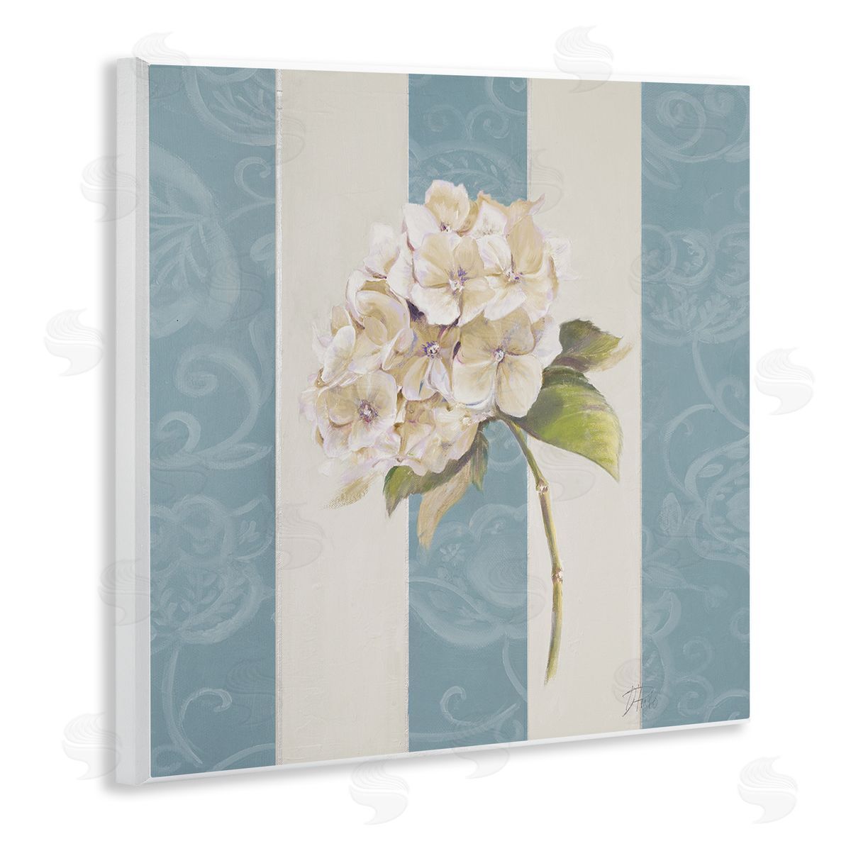 Patricia Pinto Vintage Hydrangea Sprig Wooden Wall Plaque Art Print