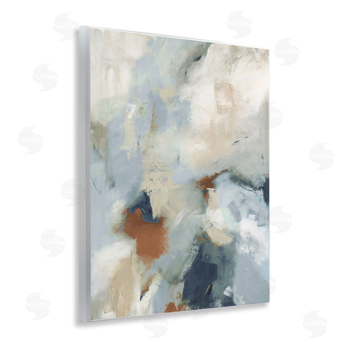 Michele Gort Foggy Ombre Brush Strokes Wooden Wall Plaque Art Print