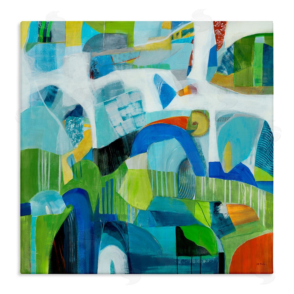 Jill Martin Restless Bright Shapes Canvas Wall Art Print