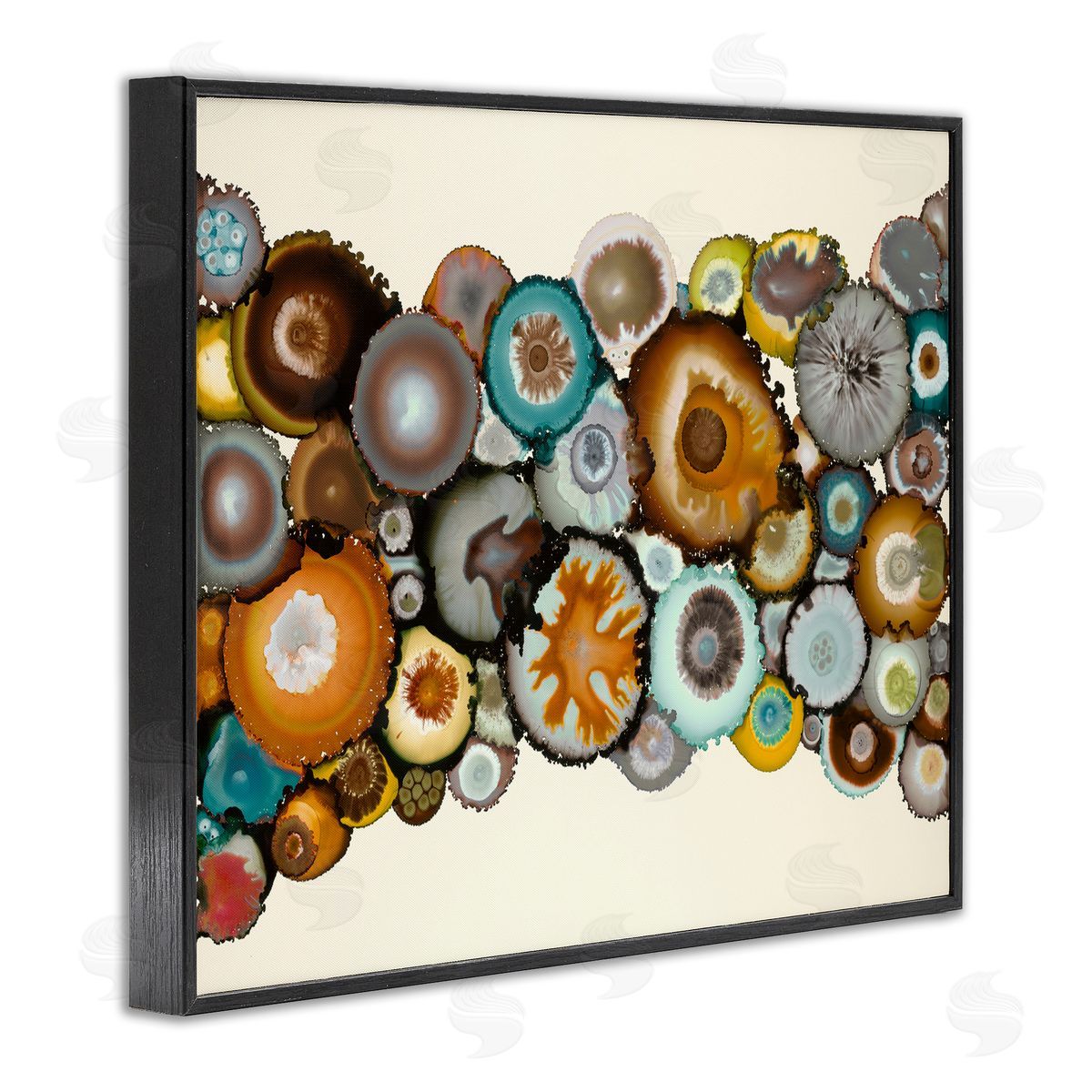 Laura Van Horne Various Agate Clusters Black Framed Giclee Wall Art Print