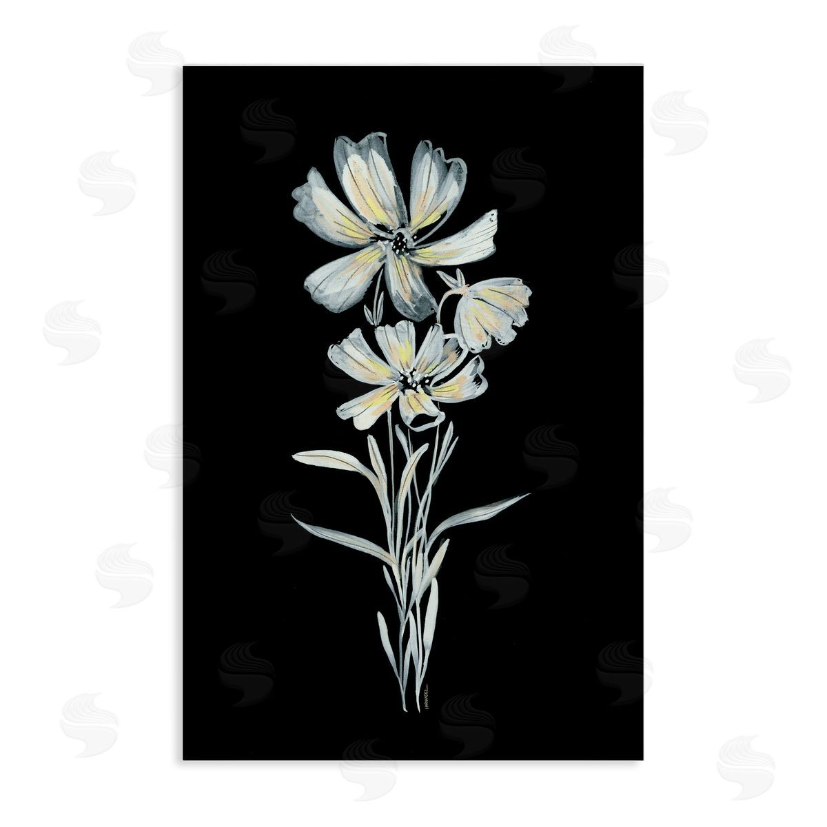 Leeza Hernandez Tall Floral Stems Canvas Wall Art Print