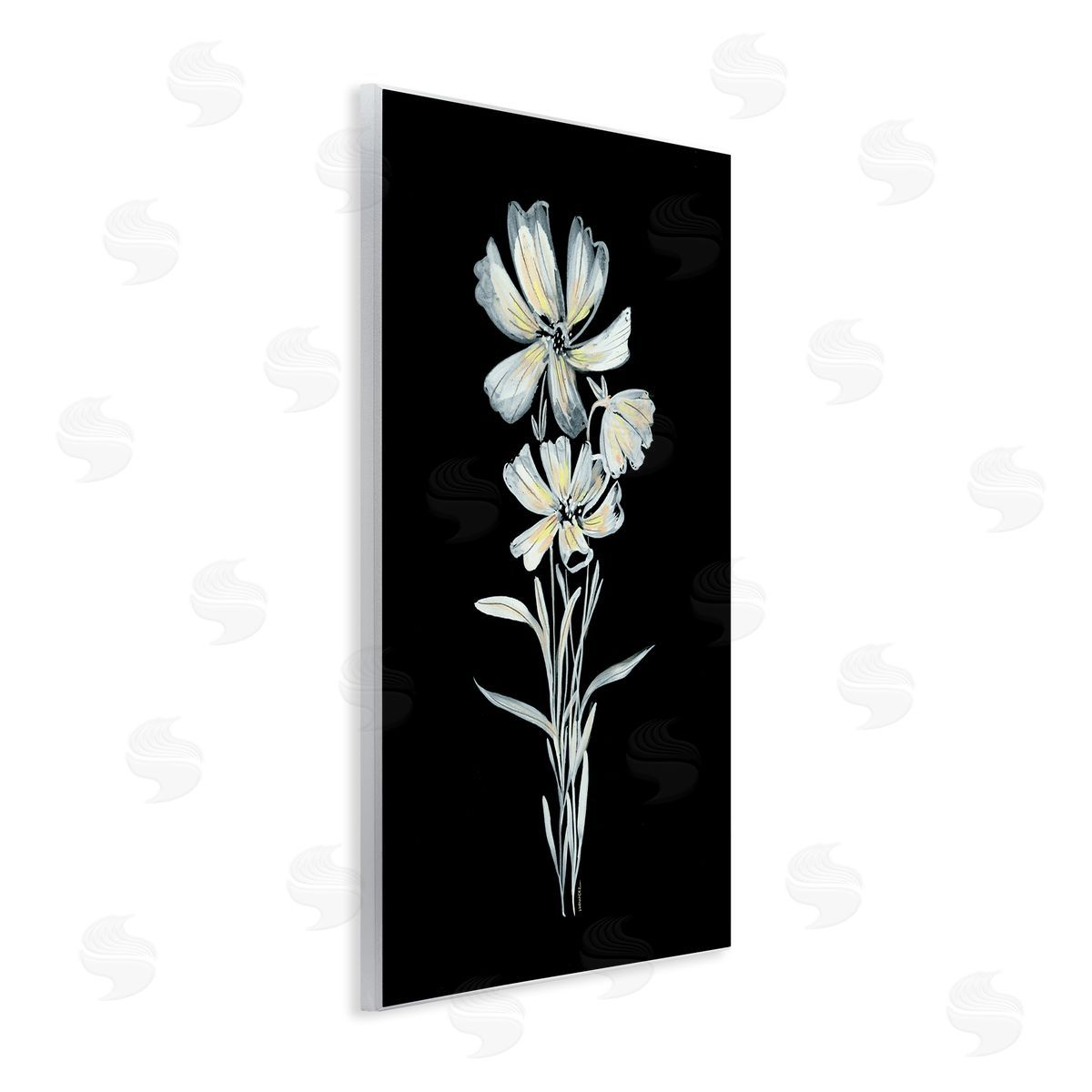 Leeza Hernandez Tall Floral Stems Wooden Wall Plaque Art Print