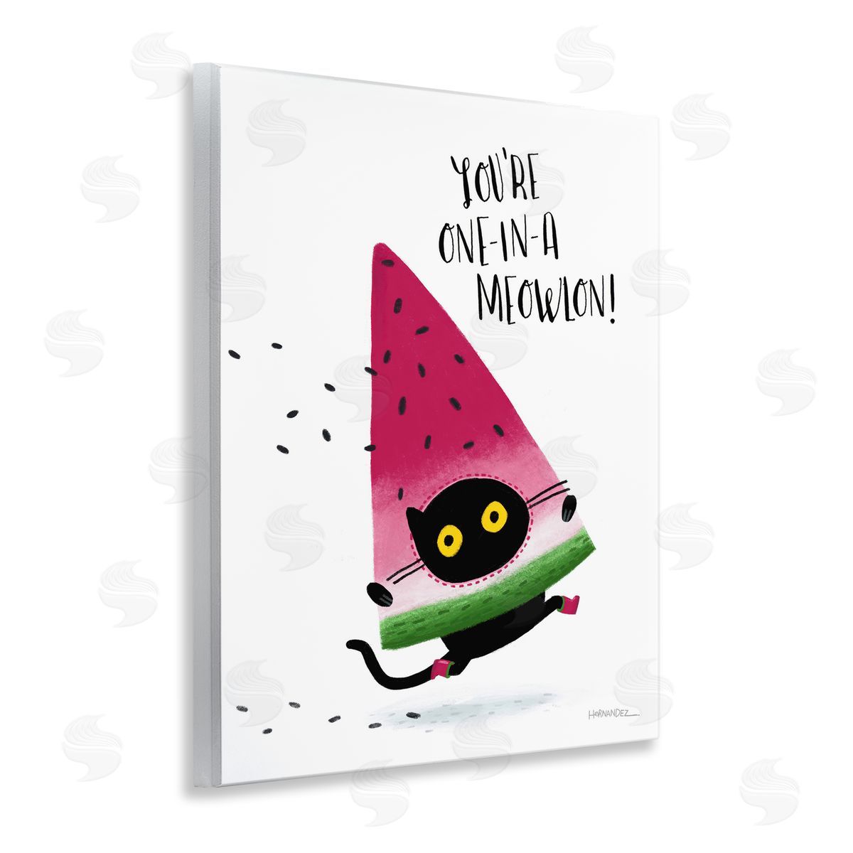 Leeza Hernandez One In A Meowlon Pun Wooden Wall Plaque Art Print