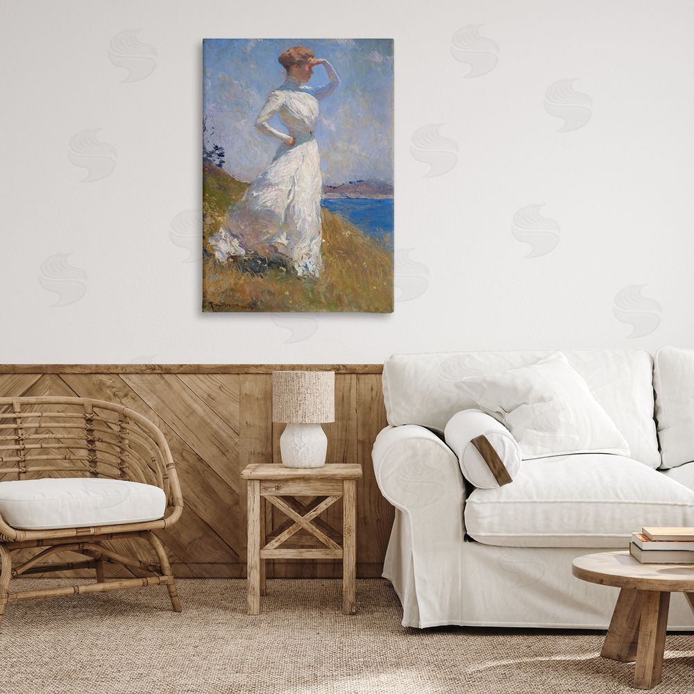 one1000paintings Classical Woman in Sunlight Canvas Wall Art Print in Room