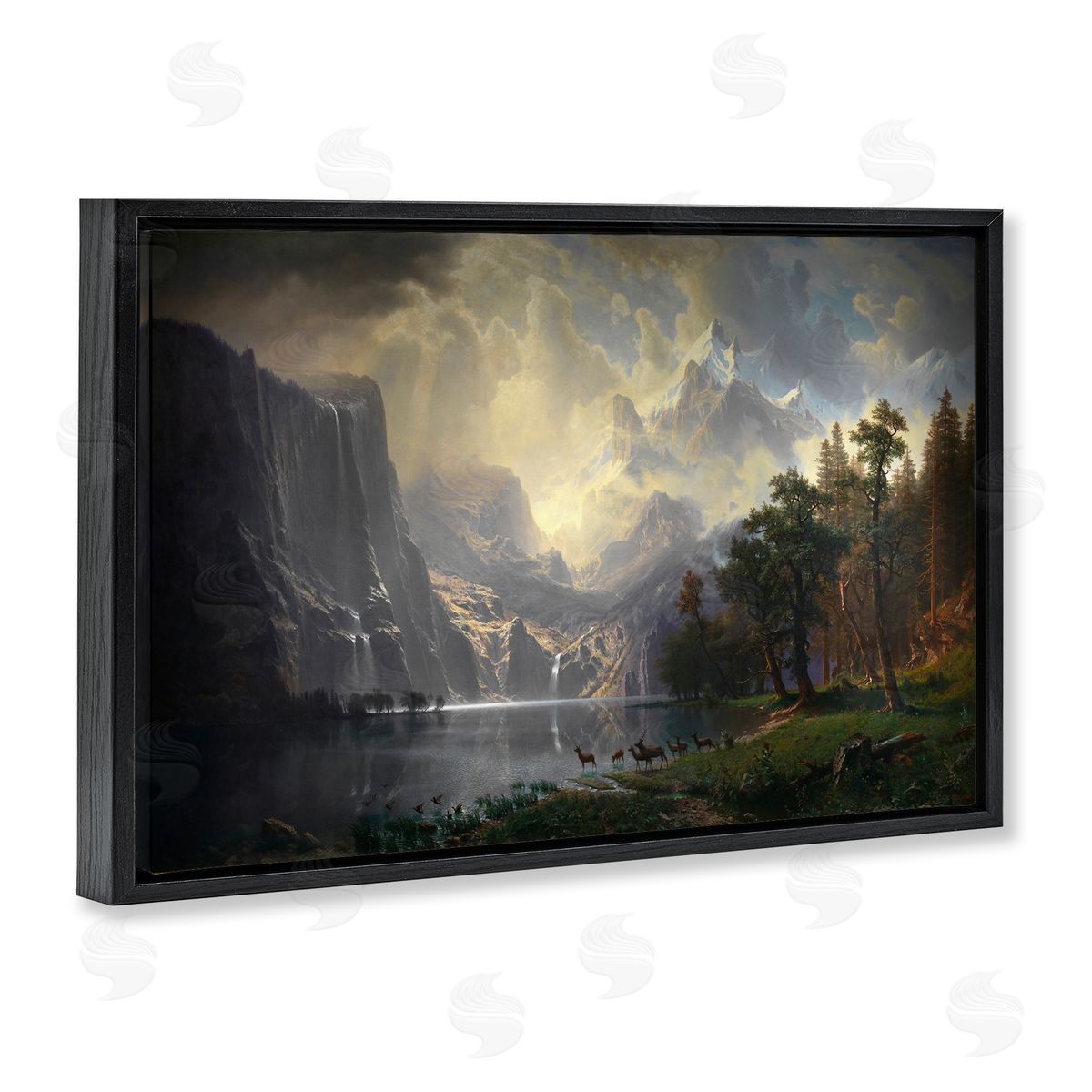 one1000paintings Among Sierra Nevada Mountains Black Floating Frame Canvas Wall Art Print