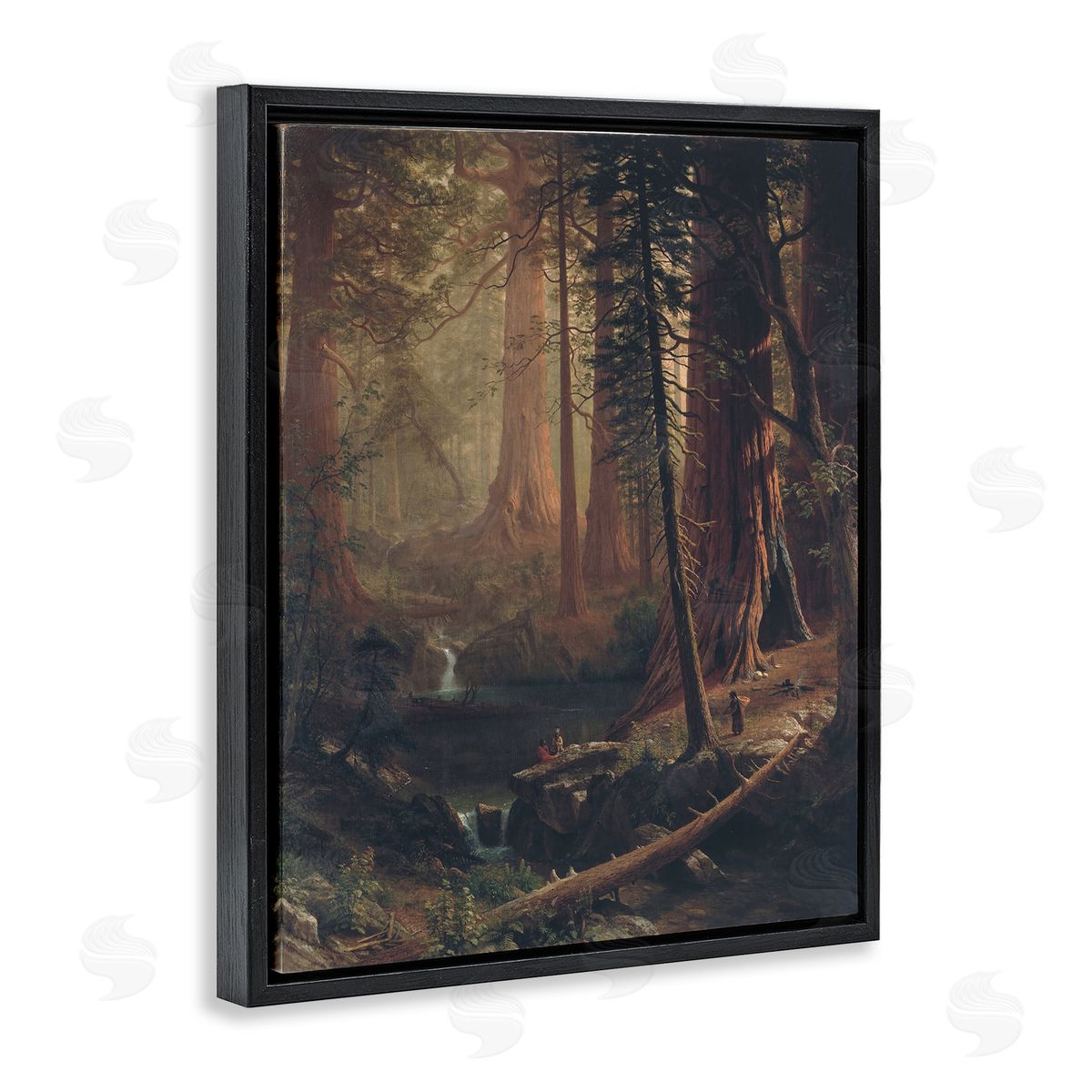 one1000paintings Classic Trees of California Black Floating Frame Canvas Wall Art Print