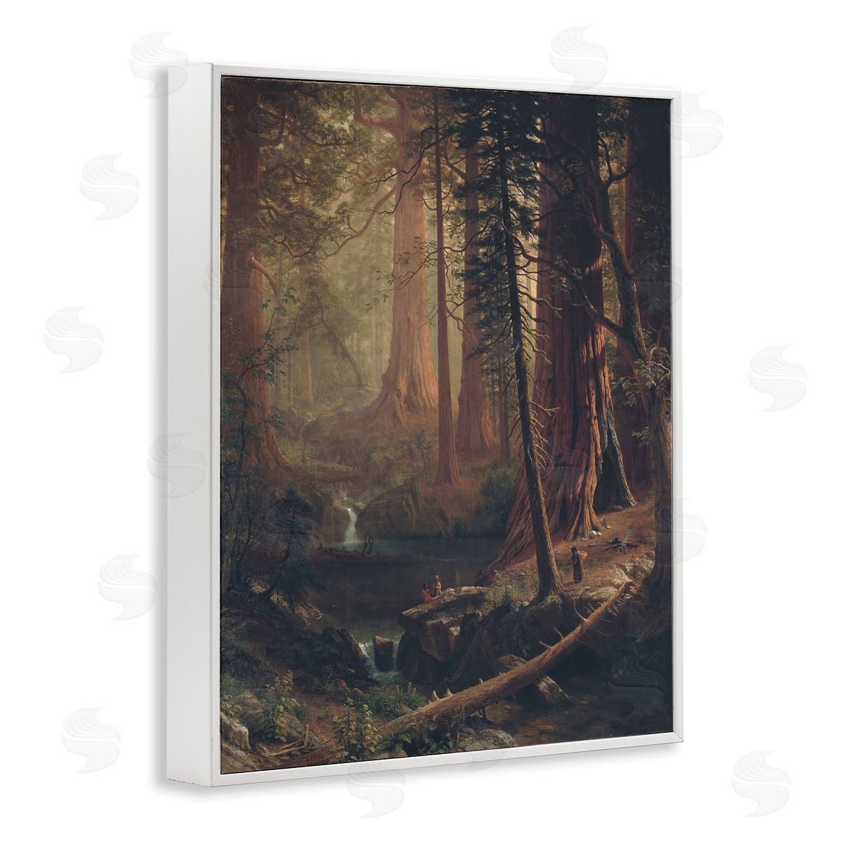 one1000paintings Classic Trees of California White Framed Giclee Wall Art Print