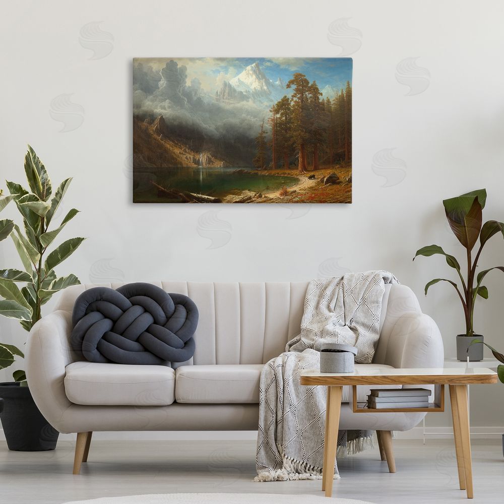 one1000paintings Classical Bierstadt Mount Corcoron Canvas Wall Art Print in Room