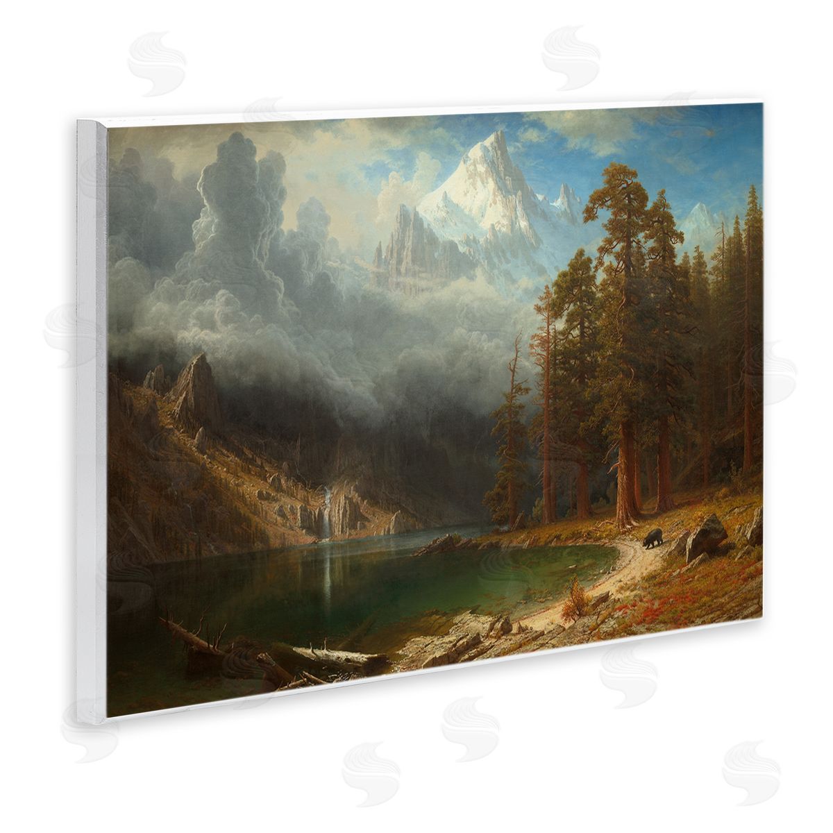 one1000paintings Classical Bierstadt Mount Corcoron Wooden Wall Plaque Art Print