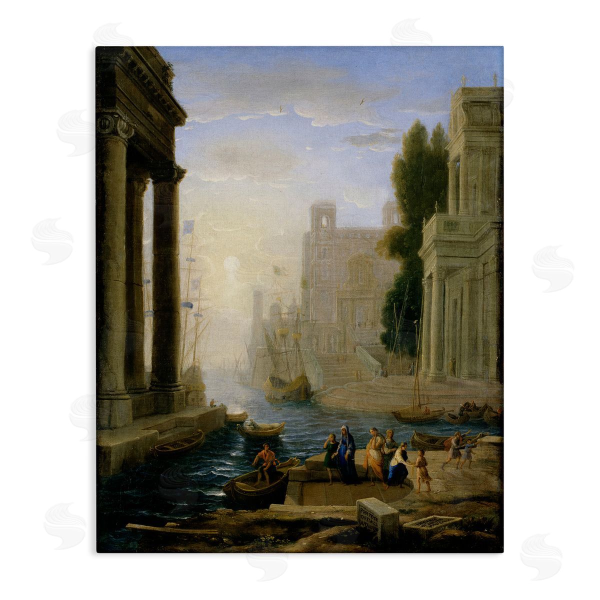 one1000paintings Classic Claude Landscape Canvas Wall Art Print