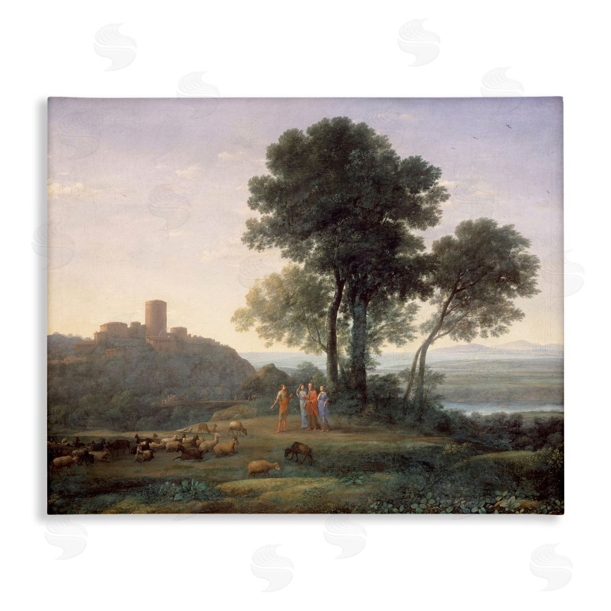 one1000paintings Classic Claude Rural Landscape Canvas Wall Art Print