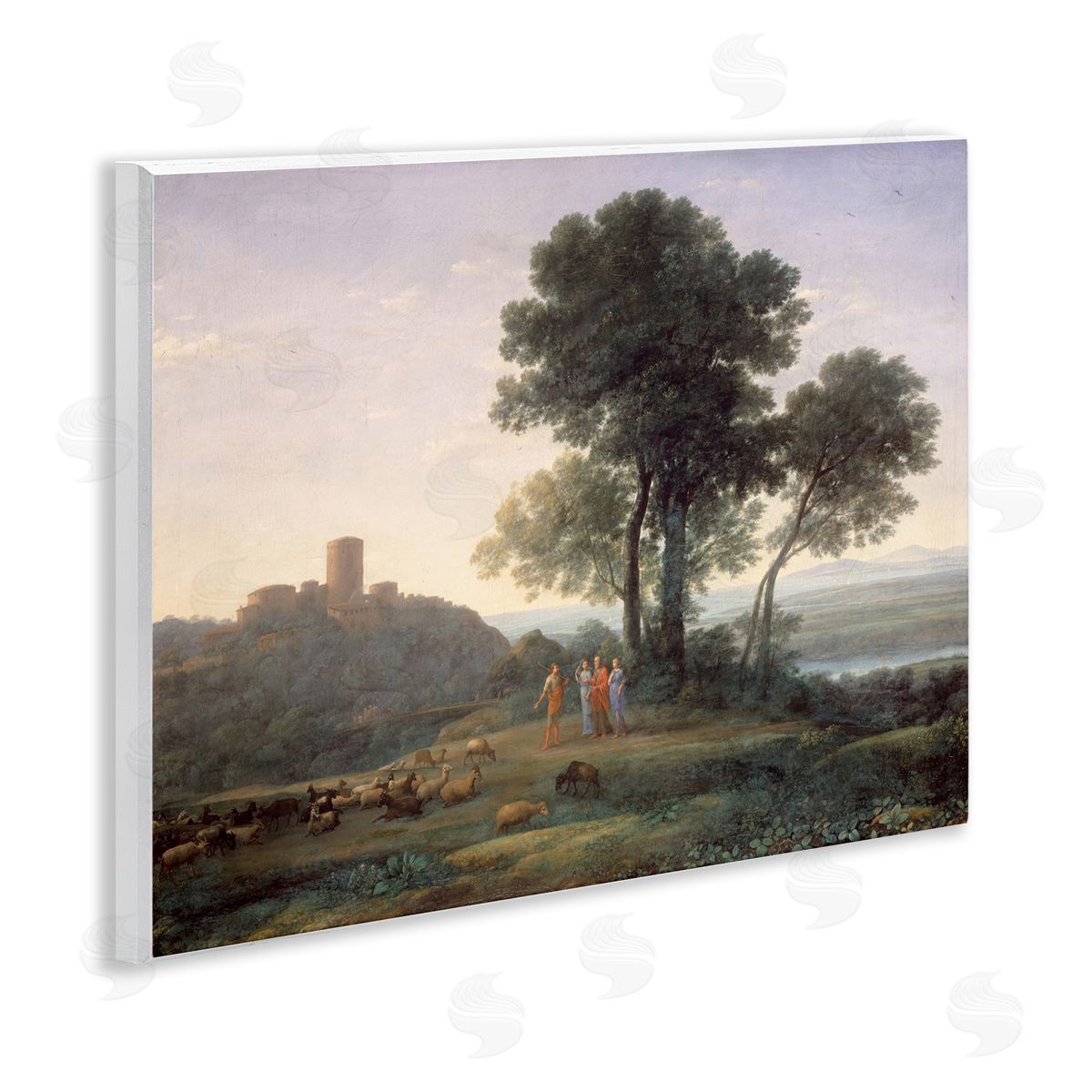 one1000paintings Classic Claude Rural Landscape Wooden Wall Plaque Art Print
