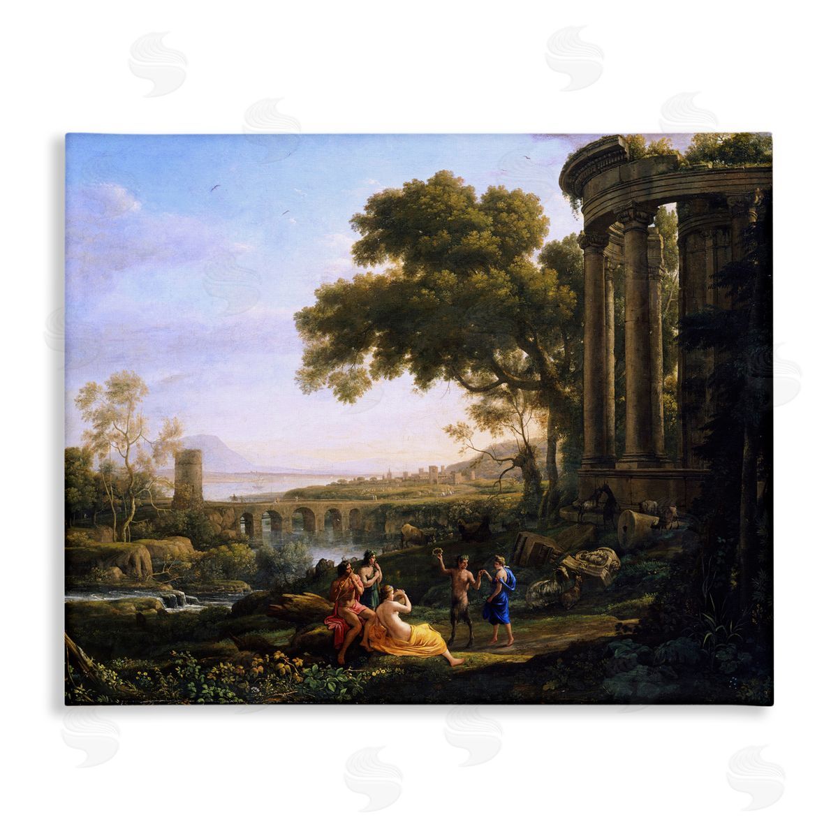 one1000paintings Classic Nymph & Satyr Dancing Canvas Wall Art Print