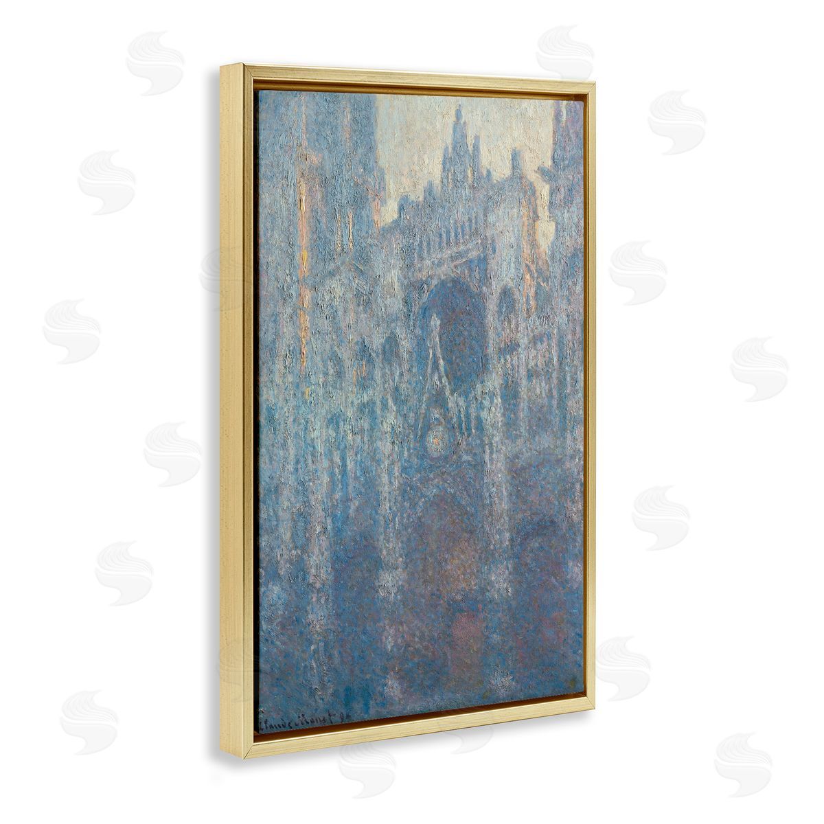 one1000paintings Classic Monet Cathedral in Morning Gold Floating Frame Canvas Wall Art Print