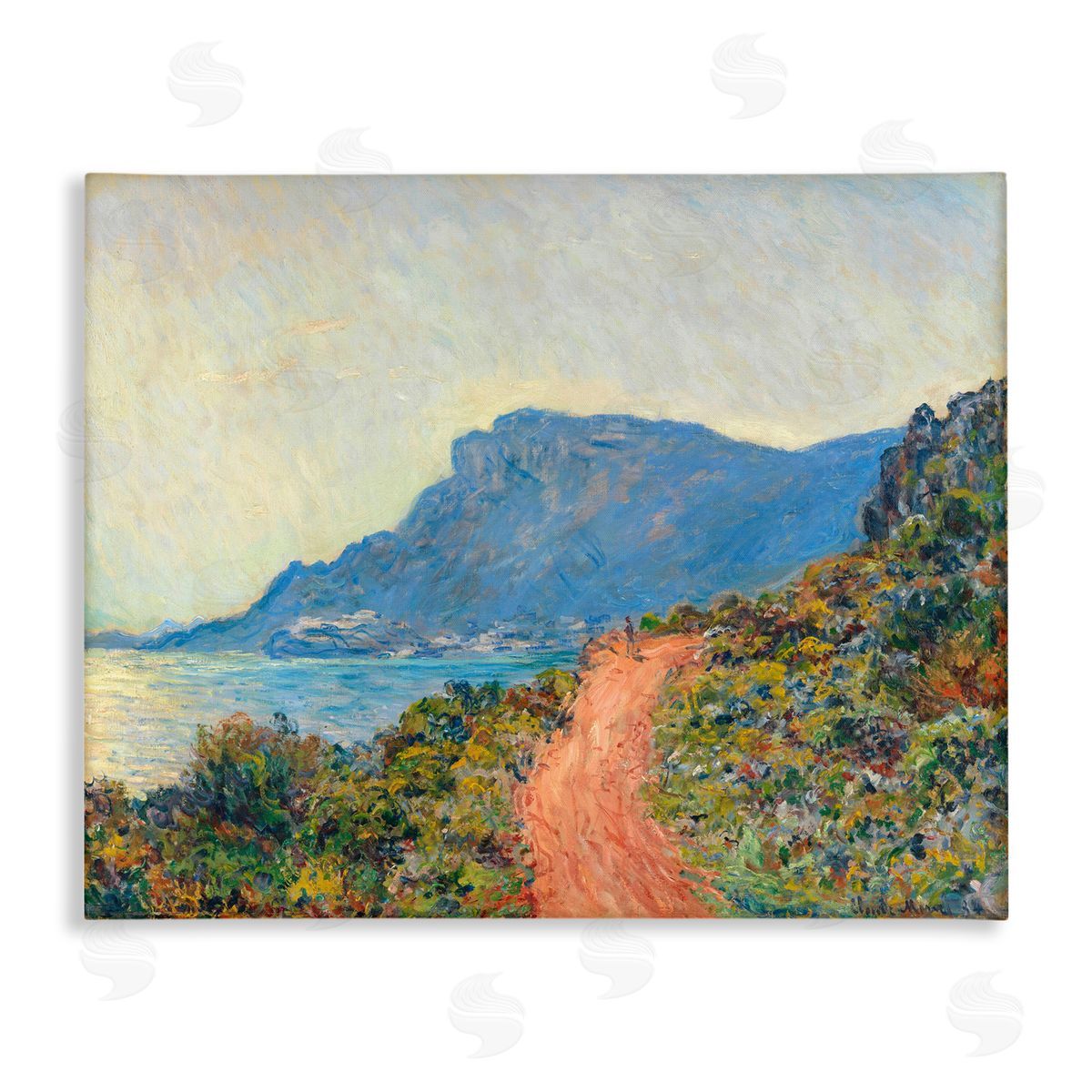 one1000paintings Classic Monet Mountain Landscape Canvas Wall Art Print