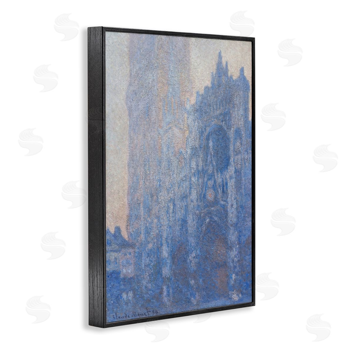one1000paintings Classic Cathedral Façade Black Framed Giclee Wall Art Print