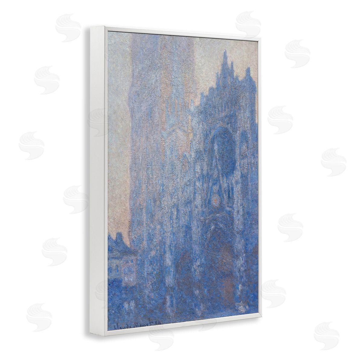 one1000paintings Classic Cathedral Façade White Framed Giclee Wall Art Print
