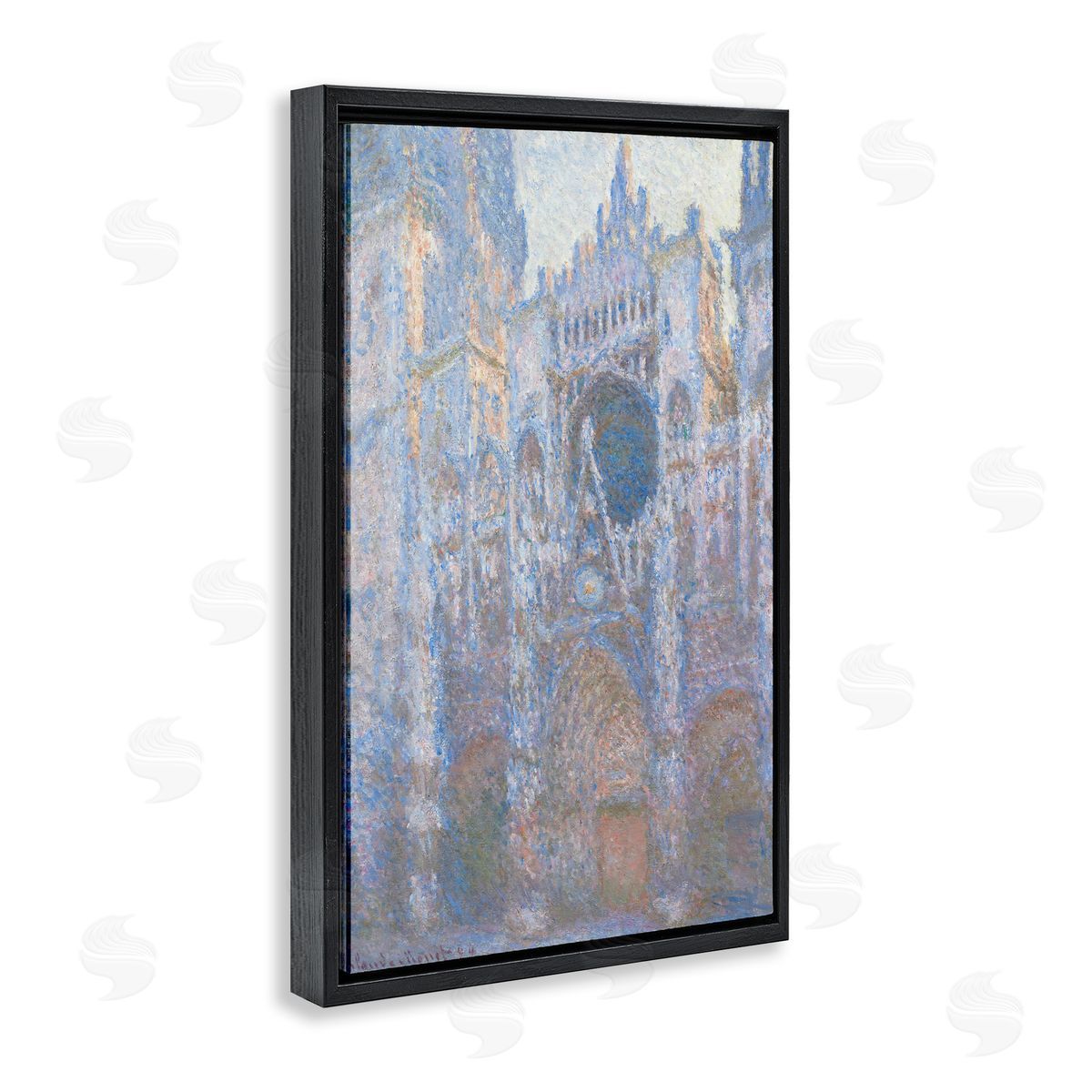 one1000paintings Classical Cathedral Façade Black Floating Frame Canvas Wall Art Print
