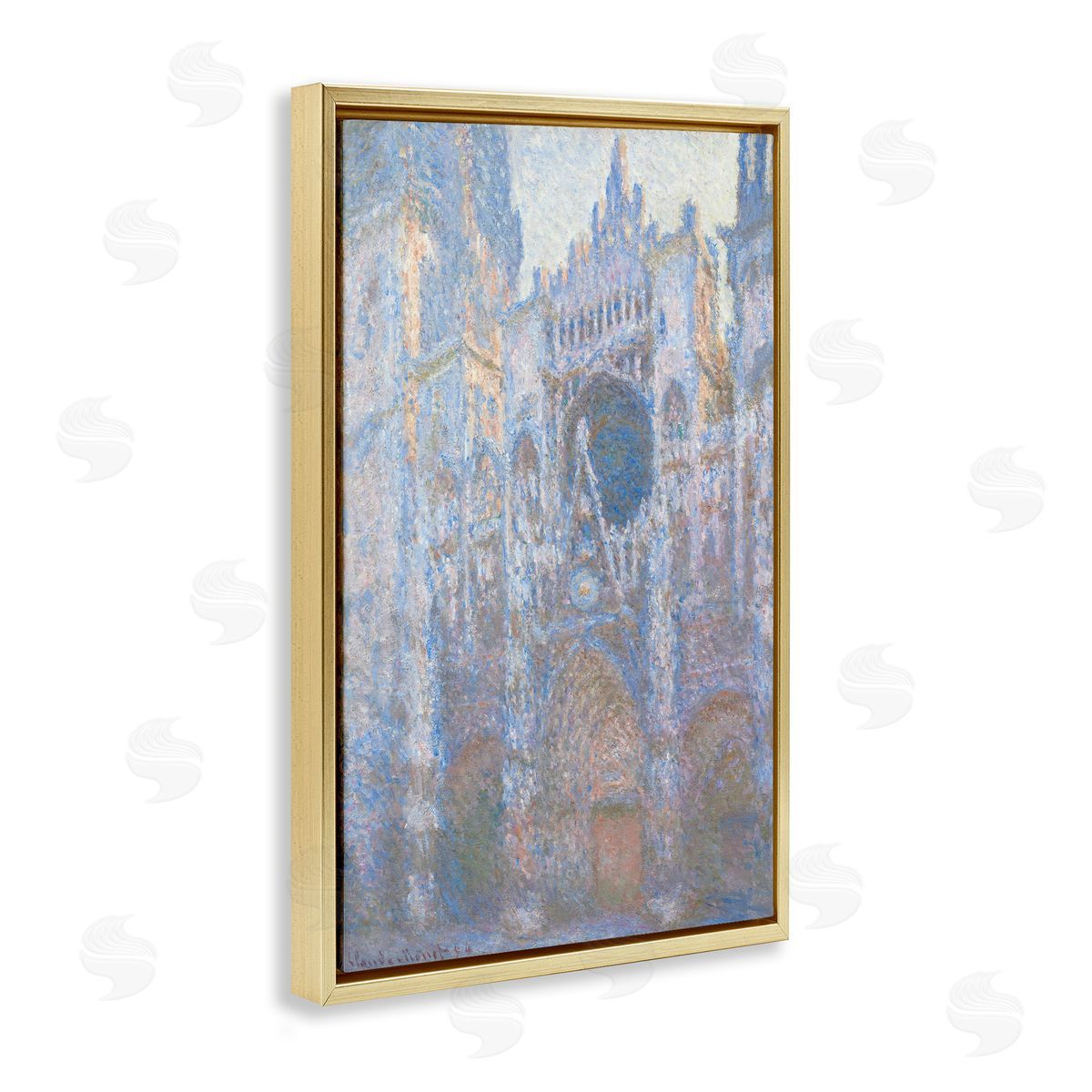 one1000paintings Classical Cathedral Façade Gold Floating Frame Canvas Wall Art Print
