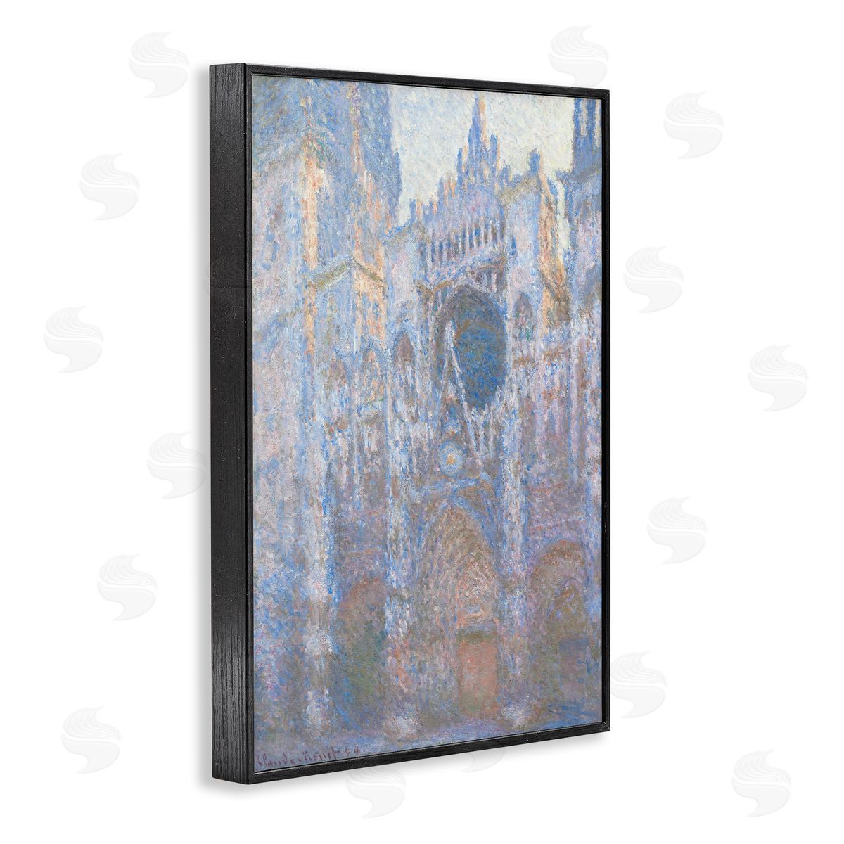 one1000paintings Classical Cathedral Façade Black Framed Giclee Wall Art Print