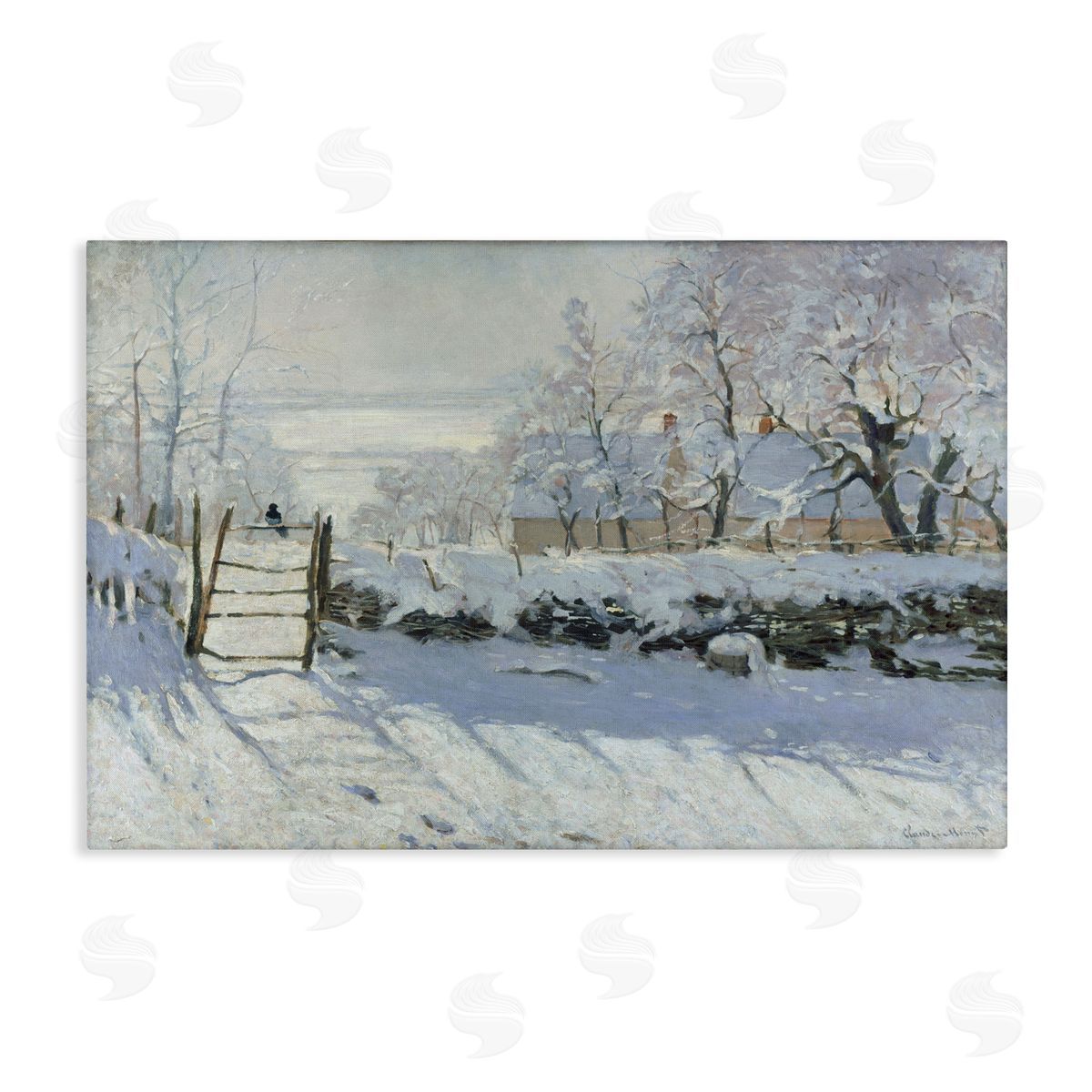 one1000paintings Classic Monet The Magpie Canvas Wall Art Print