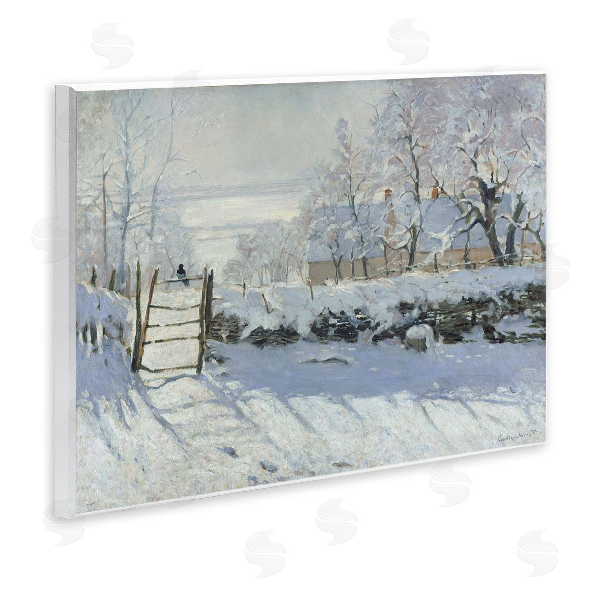 one1000paintings Classic Monet The Magpie Wooden Wall Plaque Art Print