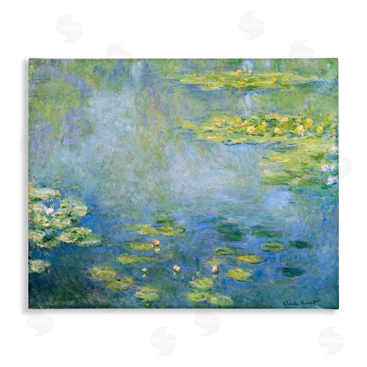 one1000paintings Classical Monet Green Water Lilies Canvas Wall Art Print
