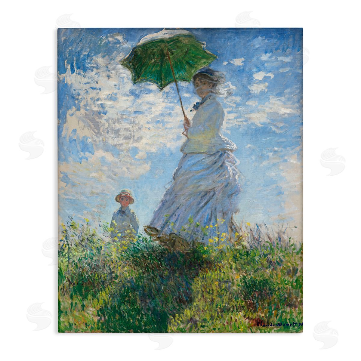 one1000paintings Classic Monet Madame & Son Canvas Wall Art Print