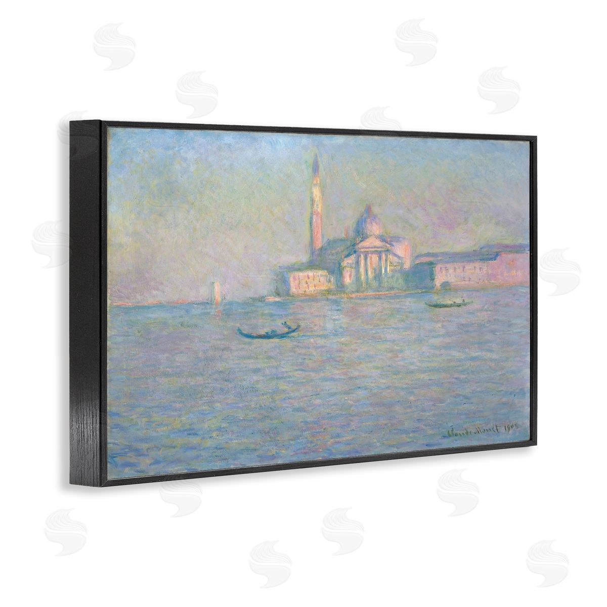 one1000paintings Classical Venice Church Black Framed Giclee Wall Art Print