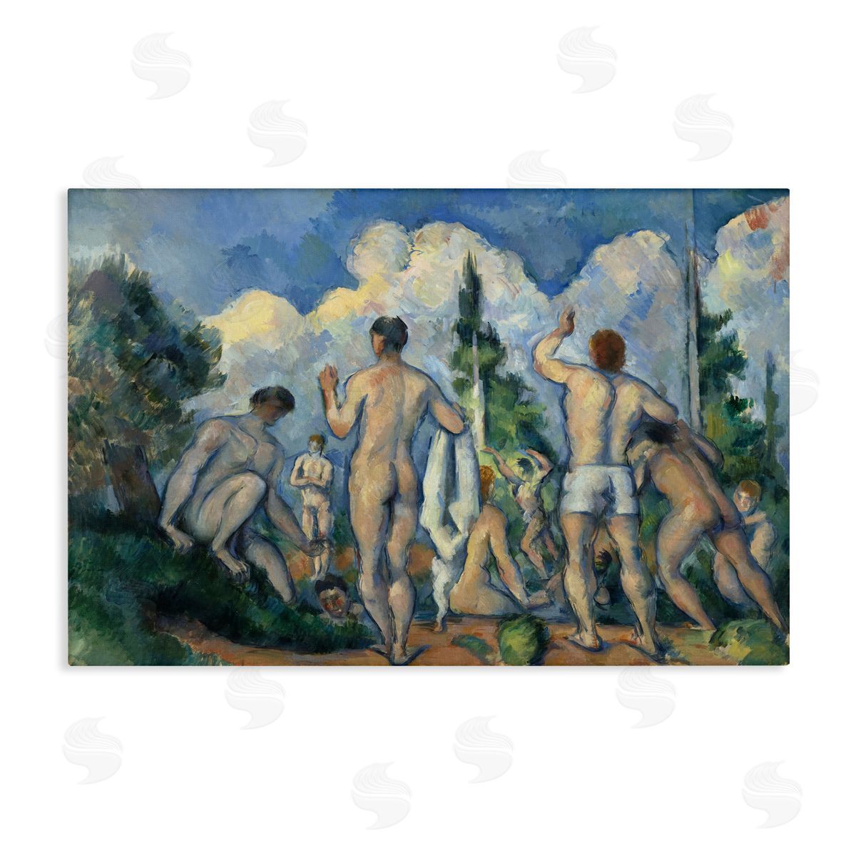 one1000paintings Classic Cezanne Bathers Canvas Wall Art Print
