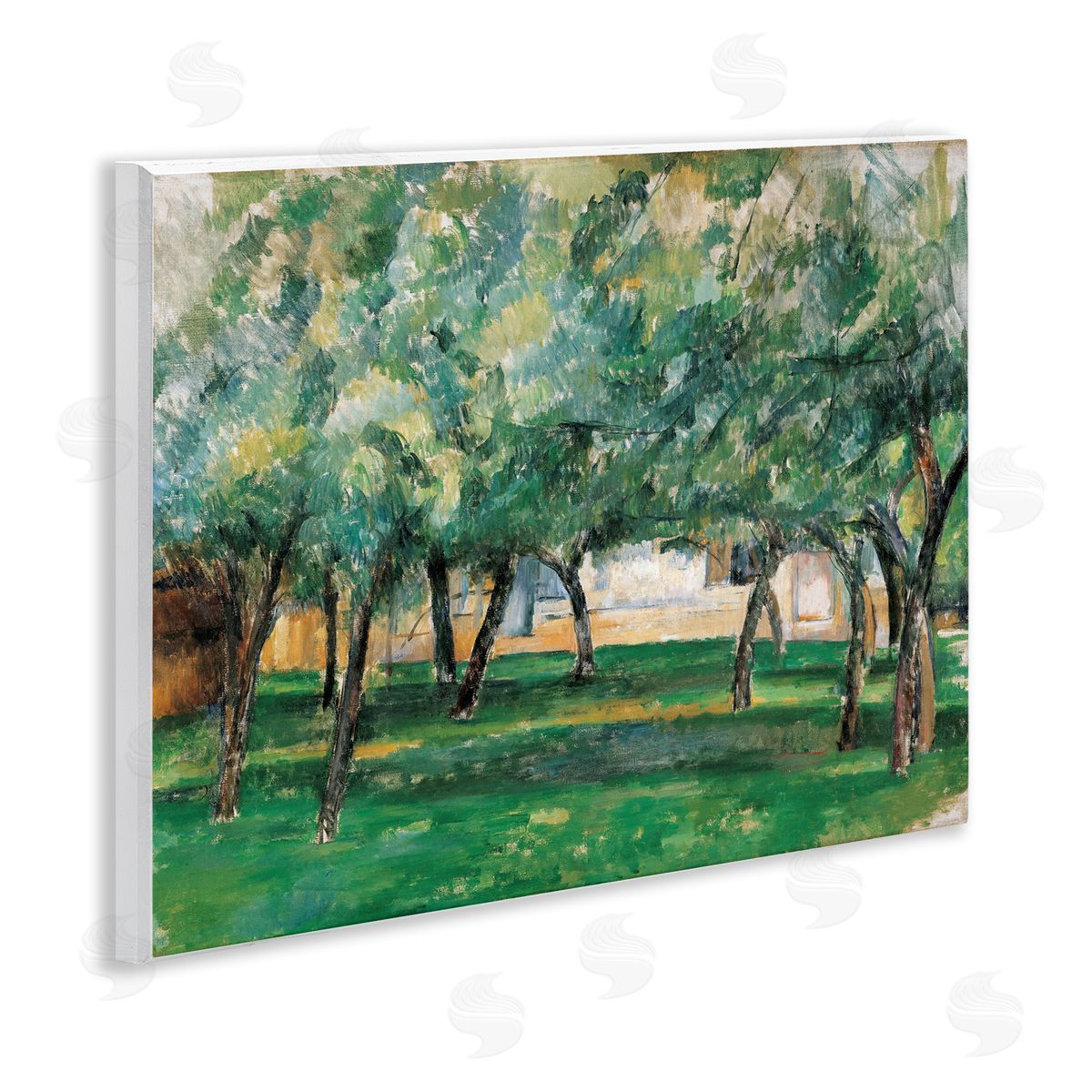 one1000paintings Classic Cezanne Farm in Normandy Wooden Wall Plaque Art Print