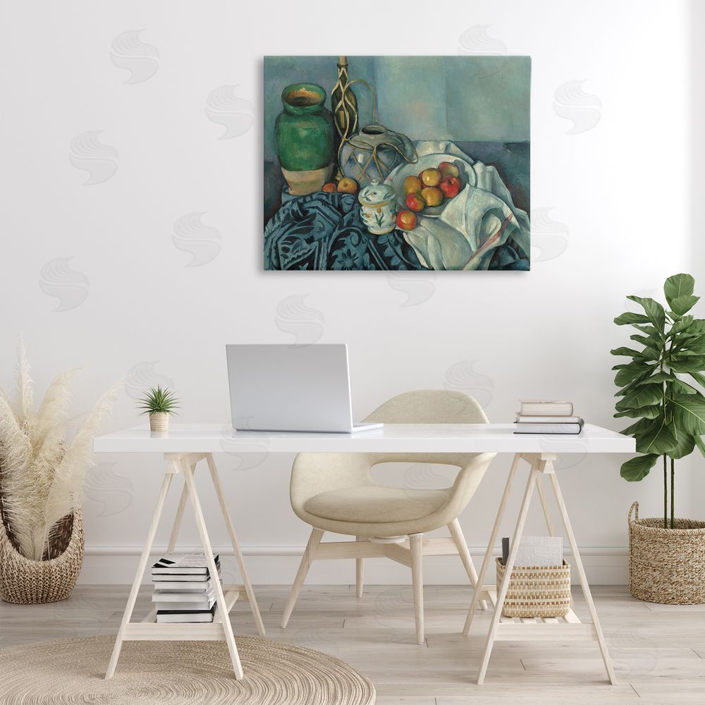 one1000paintings Classic Cezanne Apples Still Life Canvas Wall Art Print in Room