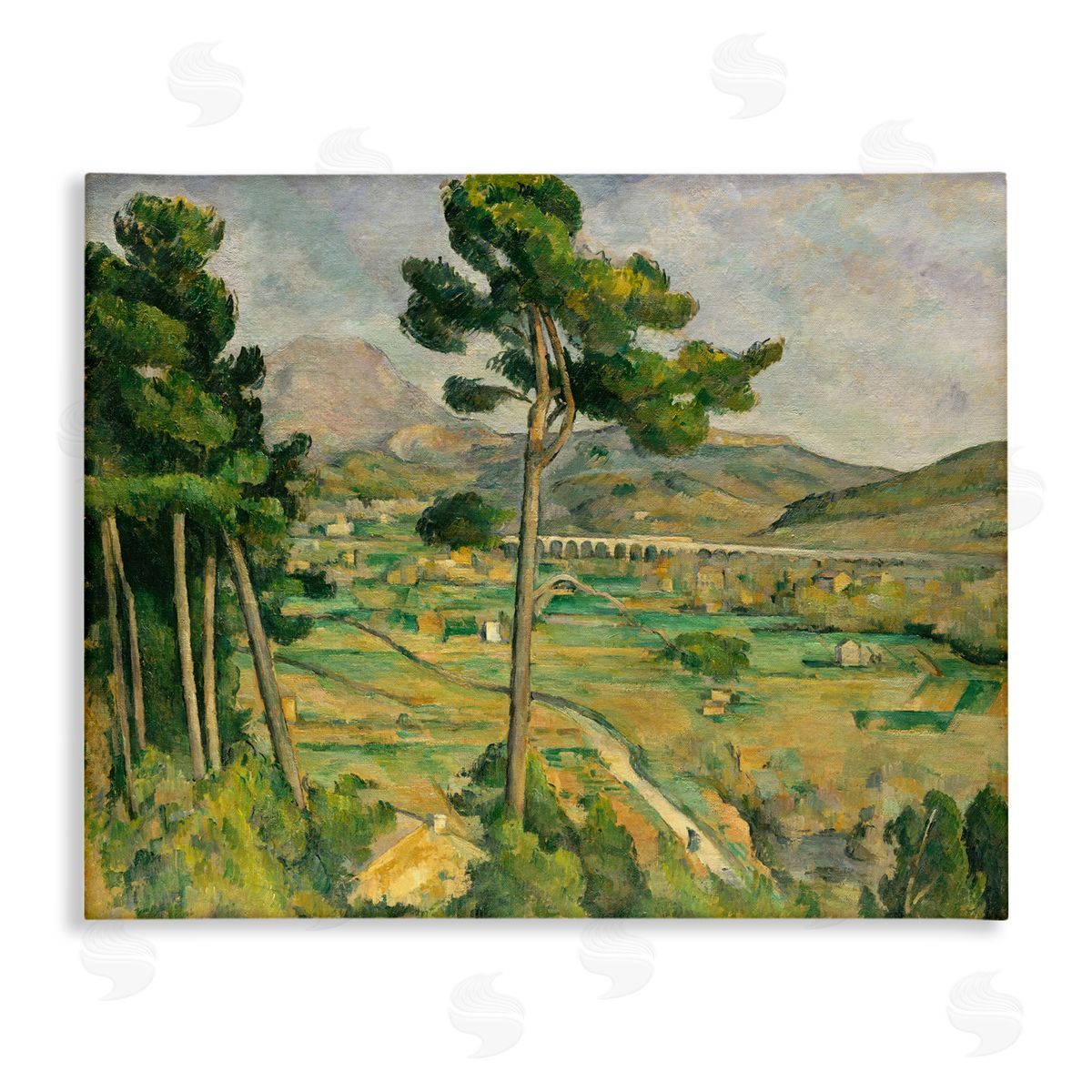 one1000paintings Classic Cezanne Mont Sainte-Victoire Canvas Wall Art Print