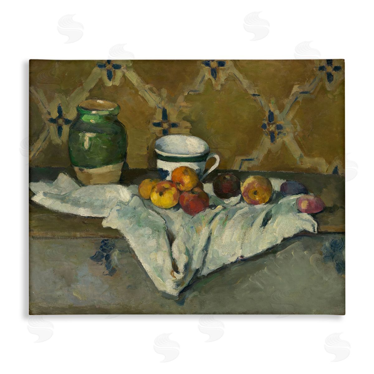 one1000paintings Classical Cezanne Still Life Canvas Wall Art Print